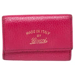 Gucci Rosa Leder Schlüsseletui