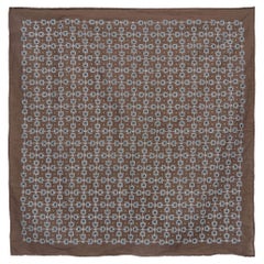 Gucci Brown Printed Cotton Handkerchief