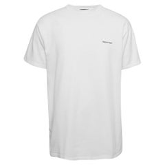T-shirt oversize Balenciaga en coton imprimé blanc XS