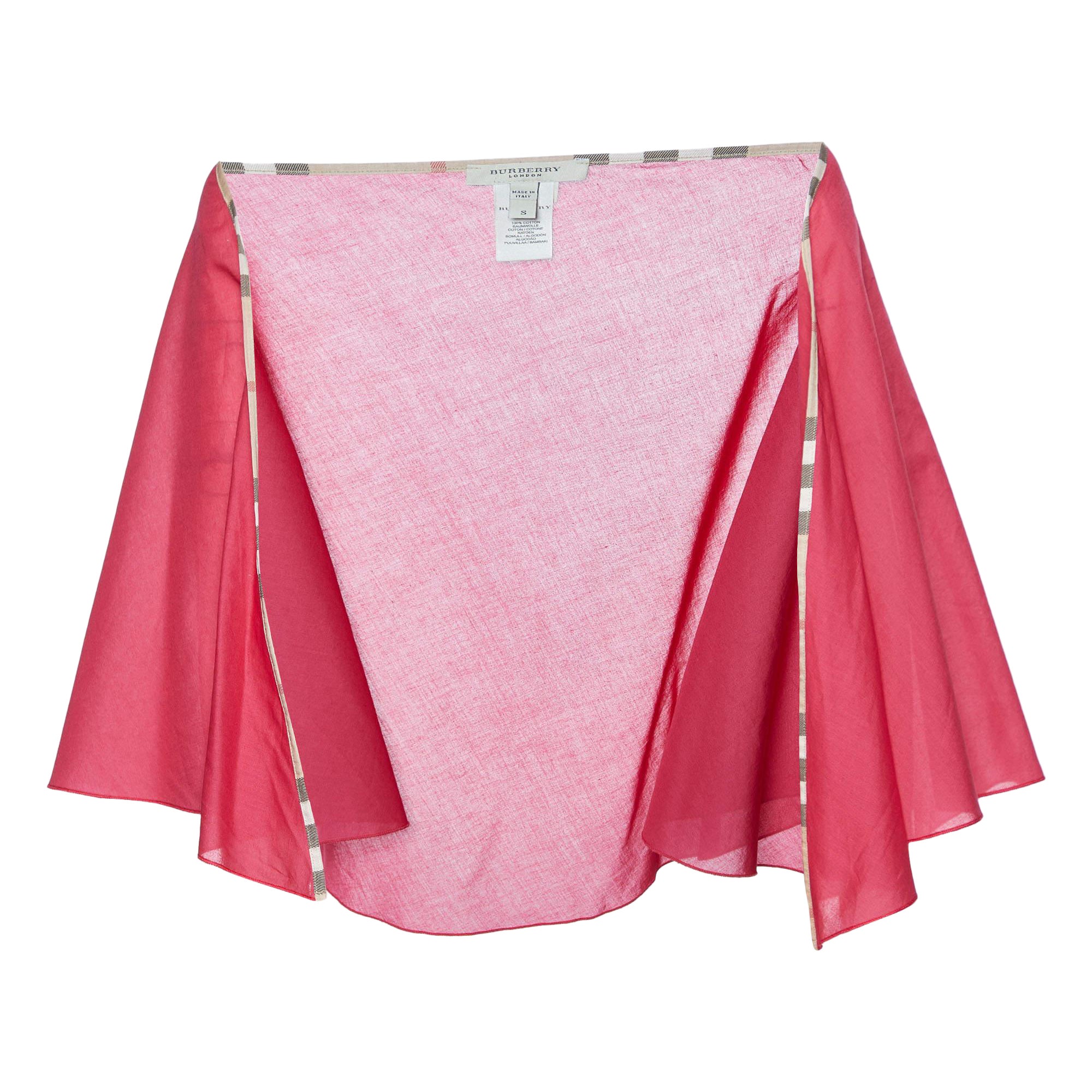 Burberry Coral Pink Cotton Sarong S For Sale