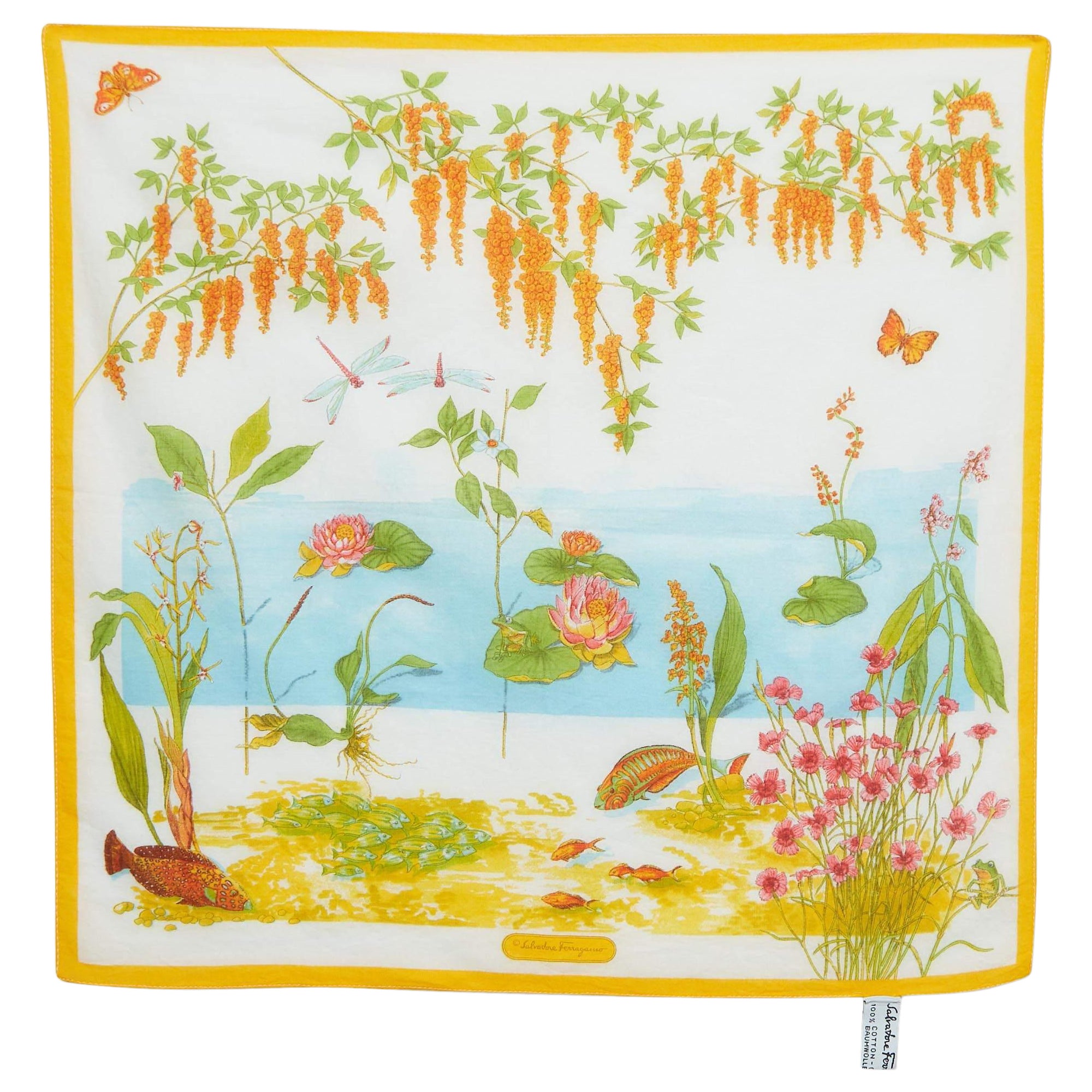 Salvatore Ferragamo Multicolor Printed Handkerchief