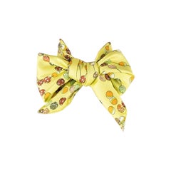 Hermès Yellow Silk Twill Foulard/Scarf 'Dancing Pearls', 2008