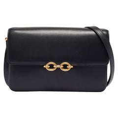 Bolso de hombro Saint Laurent Le Maillon de piel negra