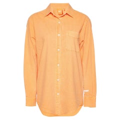 Kith Orange Cotton Seersucker Ora Button Down Shirt XS