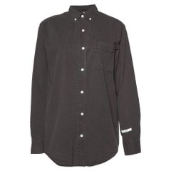 Camicia Kith Button Down Ora in cotone seersucker marrone XS