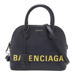 Balenciaga Navy Blue Leather Small Ville Bag