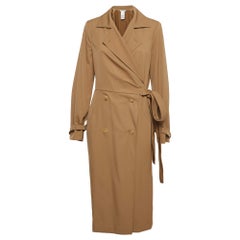 Max Mara Brown Double Breasted Trench Coat L