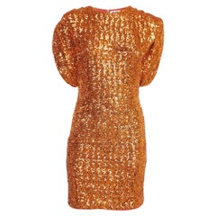 The Attico Orange Sequin Mini Dress L