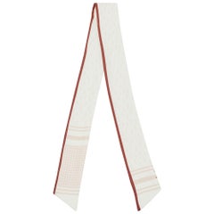 Bandeau en soie imprimée blanche de Loro Piana