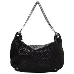 Chanel Black Quilted Chain Mail Hobo Bag rt. $2, 950 For Sale at 1stDibs   chanel quilted hobo bag, chanel hobo bag with chain, chanel chain hobo bag