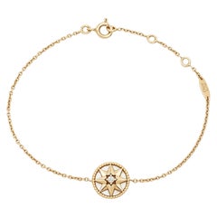 Dior Rose Des Vents Mother of Pearl Diamond 18k Yellow Gold Bracelet