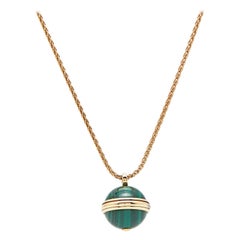 Piaget Collier Possession en or rose 18 carats avec malachite et diamants