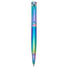 Aigner - Set de stylos et de boutons de manchette en métal bleu