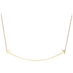 Tiffany & Co. T Smile 18k Yellow Gold Extra Large Pendant Necklace