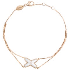 Chaumet Jeux de Liens Mother of Pearl Diamond 18k Rose Gold Bracelet