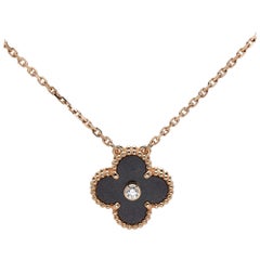 Van Cleef Arpels Vintage Alhambra 2023 Holiday Ltd. Diamond 18k Gold Necklace