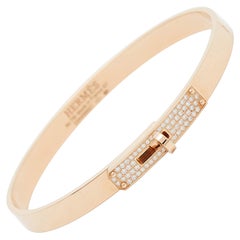 Hermès Kelly Diamond 18k Rose Gold Bracelet