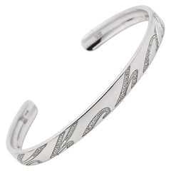 Chopard Chopardissimo Diamant 18k Weißes offenes Manschettenarmband M