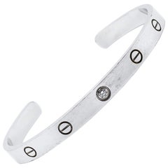 Cartier Love 1 Manschettenarmband aus 18 Karat Weißgold mit Diamanten
