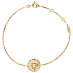 Dior Rose Des Vents Mother of Pearl Diamond 18k Yellow Gold Bracelet