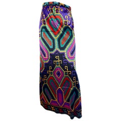 1970 Leonard Fashion jupe longue en velours