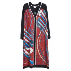 Hermès 2021 Robe FR40 Fouets et Badines Silk Wool Dress UK12 US10 Hermes