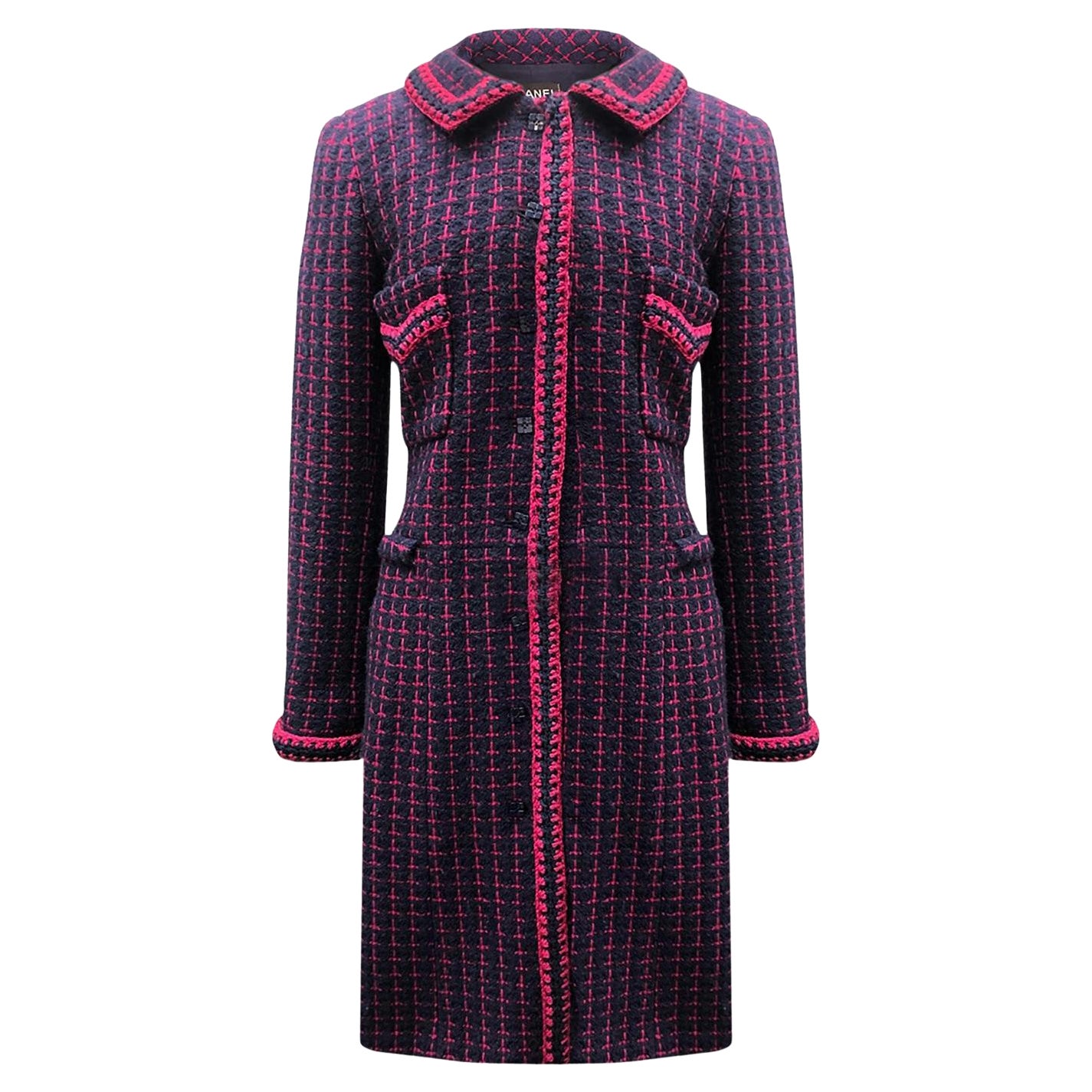 Chanel Collectors CC Buttons Bright Tweed Coat