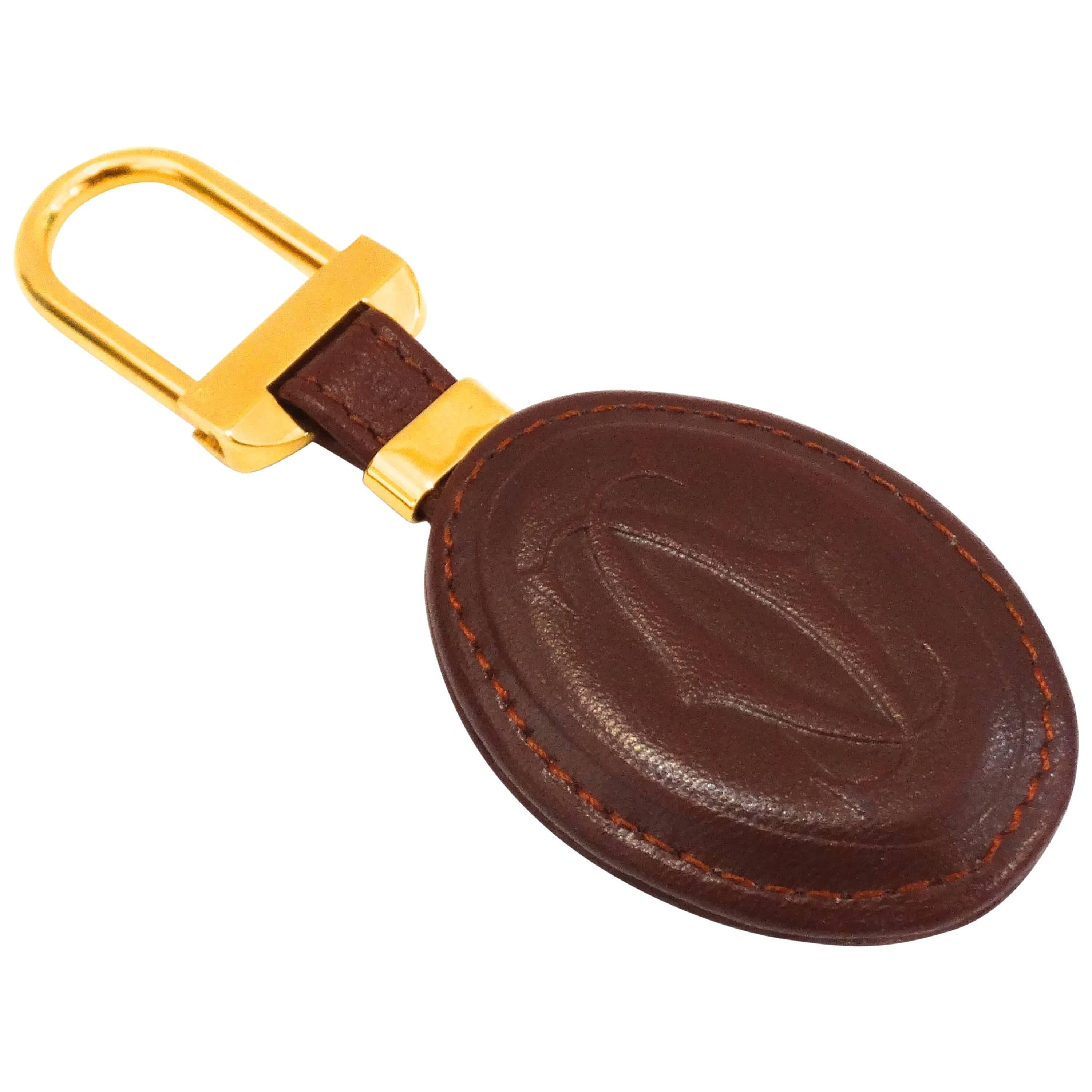 cartier leather key fob