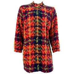 Yves Saint Laurent wool checkered coat from the 1990’s