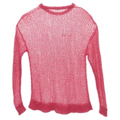 Miu Miu Pull en maille ouverte orné de sequins, rose M