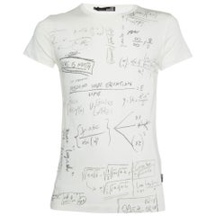 Love Moschino Ivory Math Scribble Print Cotton Crew Neck T-Shirt M