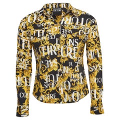 Versace Jeans Couture Black Baroque Printed Cotton Shirt L