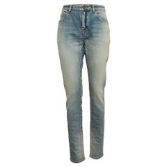 Saint Laurent Paris Blue Washed Denim Jeans L Waist 31"