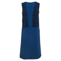 Etro - Robe chemise sans manches embellie bleu S