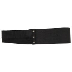 Lanvin Black Elastic and Fabric Snap Waist Belt