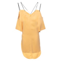 Roland Mouret Orange Peach Tie Up Waist Short Dress M