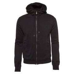 Dolce & Gabbana Black Crest Detail Cotton Hoodie S