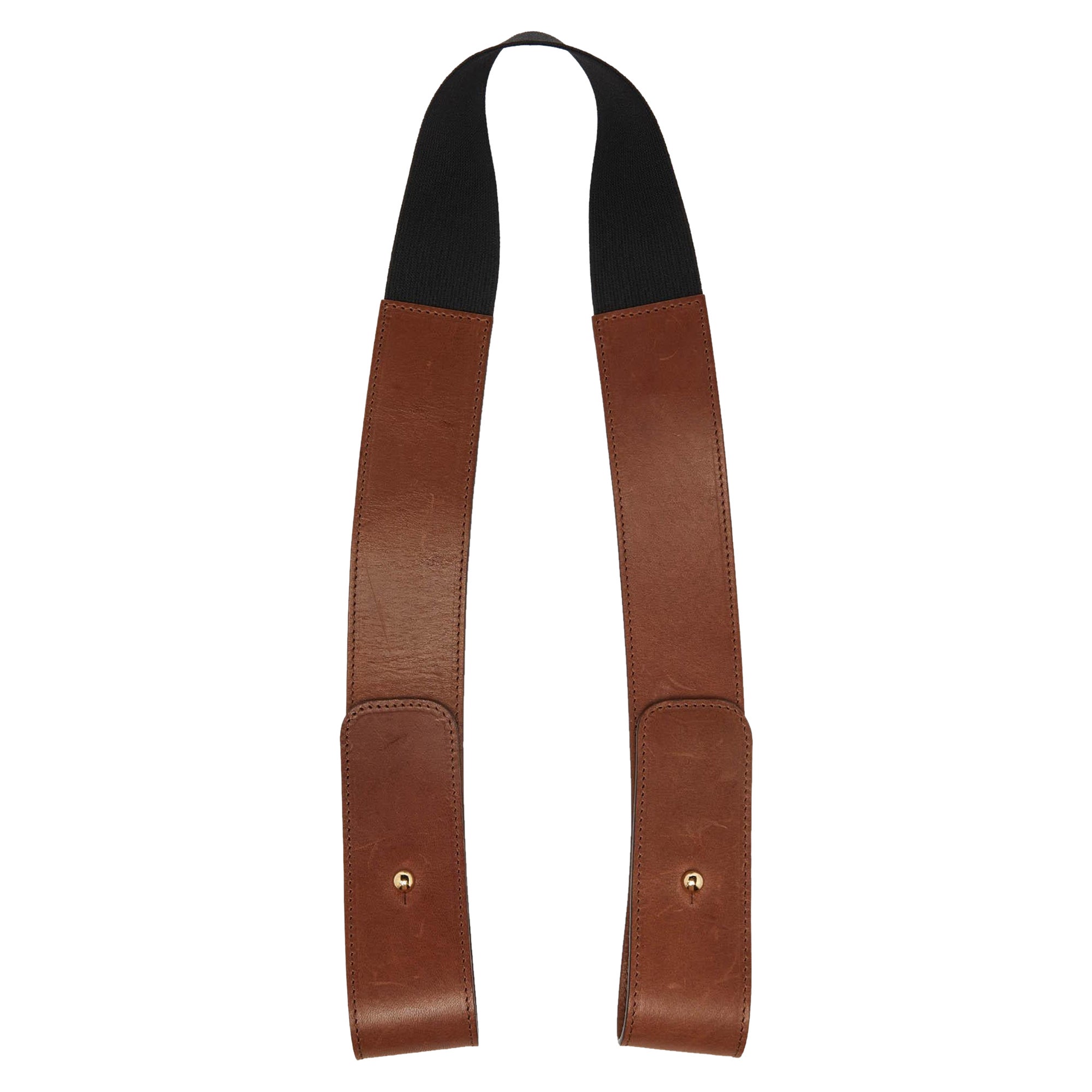 Chloe Brown Leather and Elastic Band Waist Belt