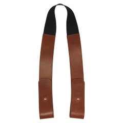 Chloe Brown Leather and Elastic Band Waist Belt
