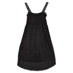 M Missoni Vintage Black Lurex Knit Ruffled Short Dress M