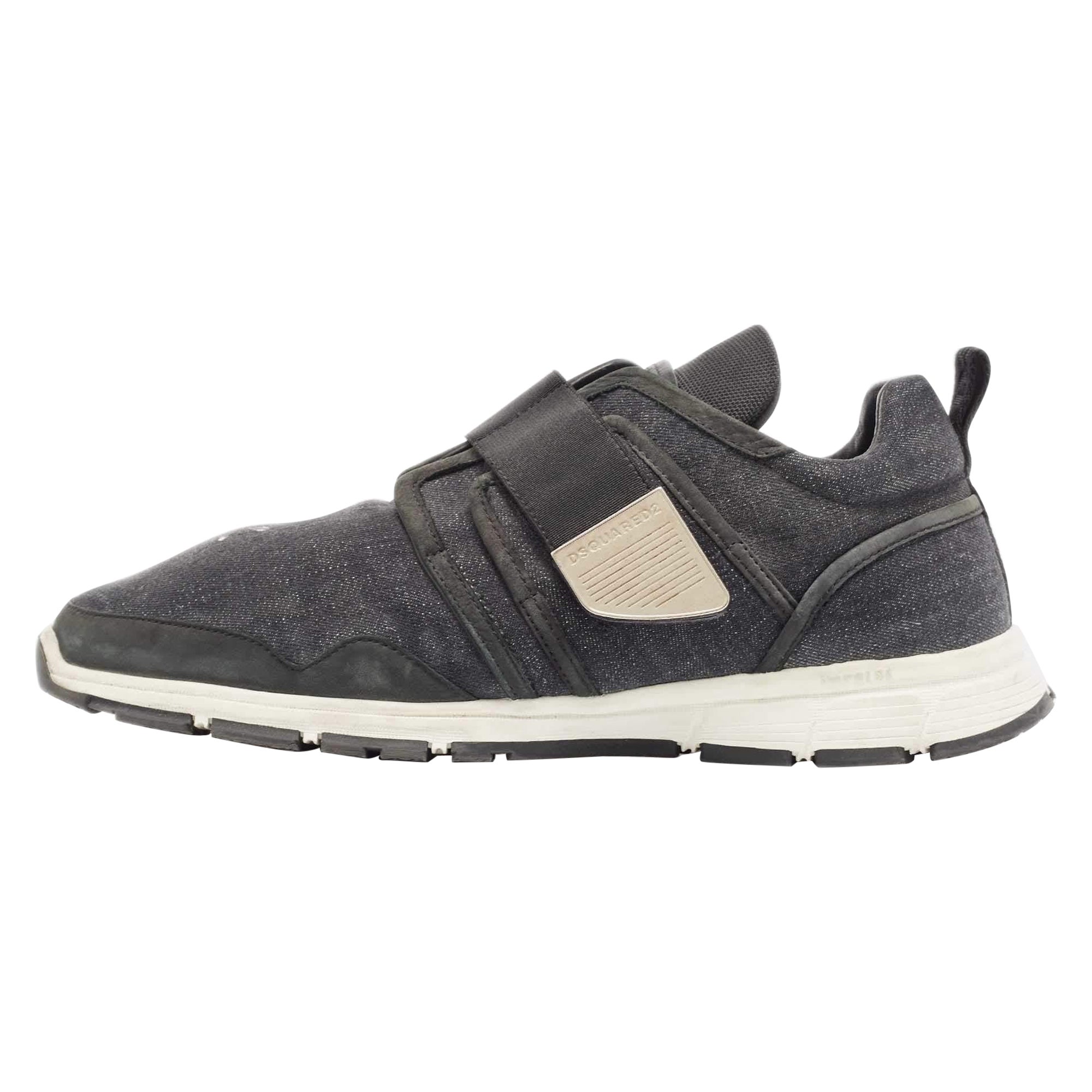 Dsquared2 - Scarpe da ginnastica in tela nera taglia 43