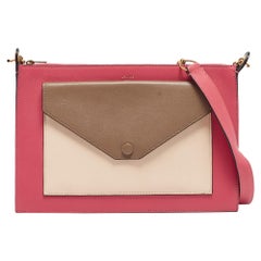 Celine Tricolor Umhängetasche aus Leder mit Tasche und Umhängetasche