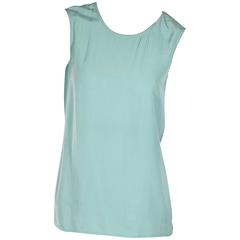 Teal Vintage Chanel Sleeveless Top 1