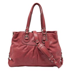 Coach Pink Leather Ashley Tote