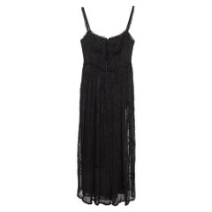 Zimmermann Black Broderie Anglaise Silk Lace-up Jumpsuit M