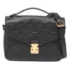 Louis Vuitton Black Monogram Empreinte Leather Pochette Metis Bag