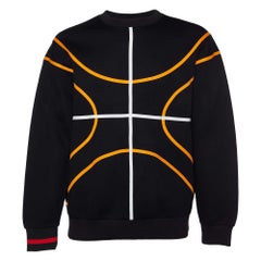Givenchy Black Knit Tape Detail Sweatshirt S