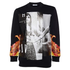 Givenchy Black Printed Cotton Sweatshirt S