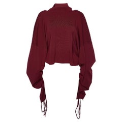 Solace London - Maglia borgogna - Samara - Top increspato con taglio - M. I.