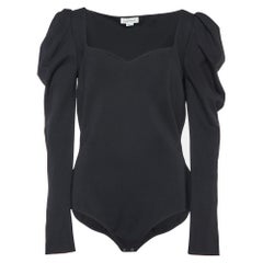 Alexander McQueen Black Jersey Full Sleeves Bodysuit L